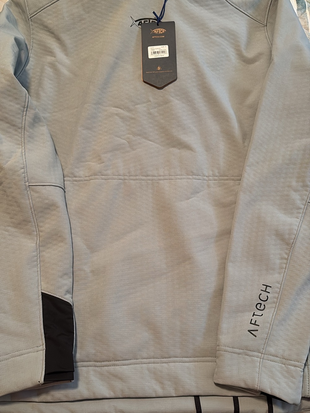 AFTCO Men's Gray Performance Pullover with Black Trim